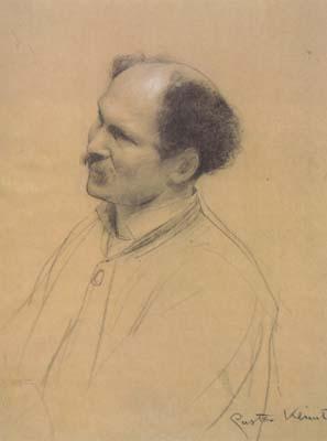 Gustav Klimt Half-Length Portrait with Three-Quarter View of an Older Man,from the Left (ceiling painting at the Burgtheater in Vienna) (mk20) oil painting picture